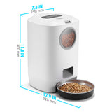 YES4PETS 4.5L Visible Automatic Digital Pet Dog Cat Feeder Food Bowl Dispenser V278-PF-122-FEEDER