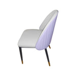 2X Dining Chairs Purple Colour Premium Leatherette Carbon Steel Frame Firm Support V43-DC-SHL