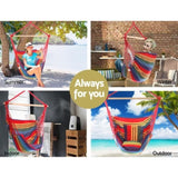 Gardeon Hammock Chair Outdoor Camping Hanging Hammocks Cushion Pillow Rainbow HM-CHAIR-PILLOW-RAINBOW