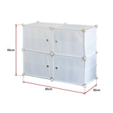 White Cube DIY Shoe Cabinet Rack Storage Portable Stackable Organiser Stand V63-836151