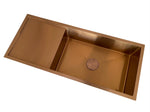 2024 Brushed Copper single long bowl drainer stainless steel 304 kitchen sink V549-10745BG2