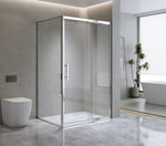 150mm Adjustable Single Door Corner Sliding Glass Shower Screen in Chrome 845771