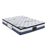 Queen Mattress Latex Pillow Top Pocket Spring Foam Medium Firm Bed V43-MAT-LPTN-Q