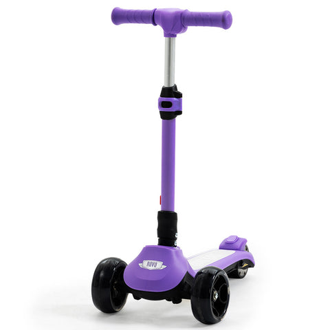 ROVO KIDS 3-Wheel Electric Scooter, Ages 3-8, Adjustable Height, Folding, Lithium Battery, Purple V219-TRNESCRVM1MA