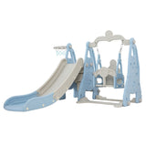 Keezi Kids Slide Swing Set Basketball Hoop Outdoor Playground Toys 170cm Blue KPS-SLIDE-2160-BU