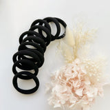 MANGO JELLY Metal Free Hair ties - BLACK 10P - Six Pack V659-METALFREE-4CM-10P-BLACK-6-L