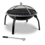 Fire Pit BBQ Charcoal Smoker Portable Outdoor Camping Pits Patio Fireplace 22" FPIT-UFO-5656