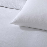 Accessorize Elma White Jacquard Quilt Cover Set Super King V442-HIN-QUILTCS-ELMA-WHITE-SK