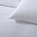 Accessorize Elma White Jacquard Quilt Cover Set Queen V442-HIN-QUILTCS-ELMA-WHITE-QS