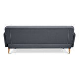 Brianna 3 Seater Sofa Bed Fabric Uplholstered Lounge Couch - Dark Grey V315-VOL-FRA-13