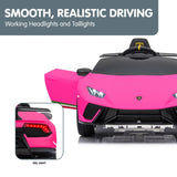 Lamborghini Performante Kids Electric Ride On Car Remote Control Pink CAR-LAM-PK