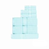 Kingtex 550gsm Cotton 7 Pce Towel Set Soft Aqua V442-KIT-TOWEL-7PTOWEL-SOFTAQUA