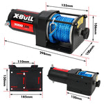 X-BULL 12V Electric Winch 3000LB ATV Winch Boat Trailer Winch Synthetic Rope V211-AUEB-AXEW002B