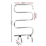 Devanti Electric Heated Towel Rail Rack 5 Bars Freestanding Clothes Dry Warmer TW-C-S-SS