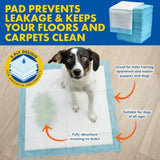 Pet Basic 360PCE 60cm Puppy Training Pads Highly Absorbent 5 Ply Design V293-167500-360