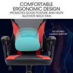 OVERDRIVE Ergonomic Gaming Desk Chair, Height Adjustable Lumbar Support, Mesh Fabric, Faux Leather, V219-OFFGCROVE1BA