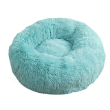 Pet Dog Bed Warm Plush Round Comfortable Nest Comfy Sleeping kennel Green M 70cm V360-PTDB0000-VG-M