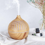 Essential Oil USB Aroma Diffuser - 180ml LED Light Wood Mist Humidifier V238-SUPDZ-39913571024976