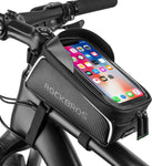 Top Tube Bike Bag With Phone Case Holder Plastic Cover for MTB Mountain Road Commuter Ebike Tourer V382-TOPTUBEBAGRB