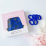 MANGO JELLY Metal Free Hair Ties - School Colour Blue 36P - Six Pack V659-METALFREE-3CM-36P-SK-BLUE-6-P