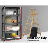 Giantz 1.5M Garage Shelving Warehouse Rack Pallet Racking Storage Shelf Charcoal WR-E-7X15-CC