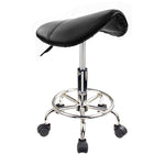 Swivel Salon Barber Stool Chair Saddle Type BLACK V274-FT-SC4B