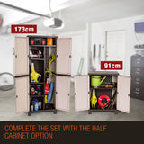 PlantCraft Outdoor Storage Cabinet Cupboard Garage Tool Waterproof Backyard Shed V219-STRCBNBMRA17R