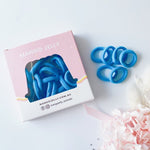 MANGO JELLY Metal Free Hair Ties - School Colour Light Blue 36P - Six Pack V659-METALFREE-3CM-36P-SK-LBLUE-6-P