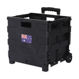 Foldable Shopping Cart Trolley Pack & Roll Folding Grocery Basket Crate Portable HO0314