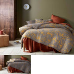 Accessorize Clove Washed Cotton Printed Reversible Quilt Cover Set King V442-HIN-QUILTCS-COTTONCLOVE-MUSTARD-KI