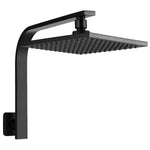 Cefito 8'' Rain Shower Head Wall Arm Square High Pressure Black SHOWER-A3-SQ-8-BK