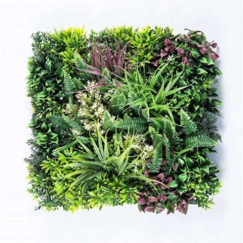 YES4HOMES 4 Artificial Plant Wall Grass Panels Vertical Garden Foliage Tile Fence 50X50 CM V278-4-X-CCGK004-C-RHEA