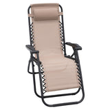 Zero Gravity Reclining Deck Camping Chair - Beige CHR-ZGR-BGE