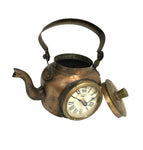 Table Clock - Old Brass Tea Kettle V440-TC109