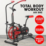 Powertrain Air Resistance Fan Exercise Bike for Cardio - Red BKE-AB4500-RD