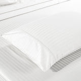 KENSINGTON 1200TC COTTON SHEET SET IN STRIPE-KING - WHITE ABM-202140