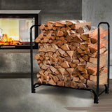 Firewood Rack Holder 4FT Fireplace Tool HW0176-4FT-BK