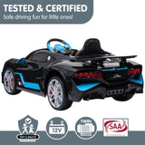 Licensed Bugatti Divo Kids Electric Ride On Car - Black CAR-BGT-338-BK