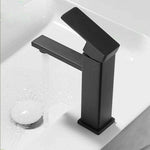 2021 Square Cube style basin mount tap low faucet Matte Black tap mixer spout V549-EB373443584532