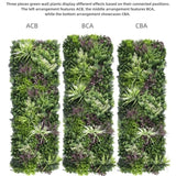 YES4HOMES 3 Artificial Plant Wall Grass Panels Vertical Garden Foliage Tile Fence 50X50 CM V278-CCGK002-ABC-THALLO