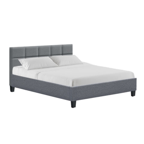 Artiss Bed Frame Queen Size Grey TINO BFRAME-H-TINO-Q-GY-AB