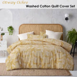 Accessorize Betty Otway Ochre Washed Cotton Printed Quilt Cover Set Single V442-HIN-QUILTCS-OTWAY-OCHRE-SB