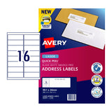 AV Lsr Lbl QP L7162 16Up Pk20 AV952002