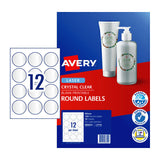 AV Lbl 12Up 60mm Clr Rd Pk10 AV980022