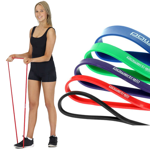 5x Powertrain Home Workout Resistance Bands Gym Exercise BAND-HDX5