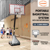 Kahuna Portable Basketball Ring Stand w/ Adjustable Height Ball Holder BBS-ZY-029