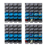 Giantz 96 Storage Bin Rack Wall Mounted BIN-WALL-48X2