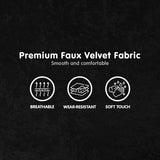 Sarantino Adjustable Chair Single Sofa Bed Faux Velvet - Black SOFA-M13-SUE-BK