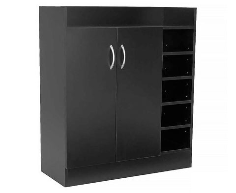 21 Pairs Shoe Cabinet Rack Storage Organiser - 80 x 30 x 90cm - Black CBT-080-030-090-BK