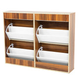 Shoe Cabinet Organizer Storage Rack 1200 x 240 x 920 - Brown CBT-120-024-092-BW